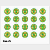 Proost St. Patrick's Day Shamrock 21e verjaardag Ronde Sticker (Vel)