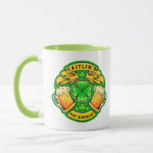 Proost St. Patrick's Day Shamrock 21ste Verjaardag Mok (Links)