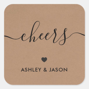 Proost Stickers, huwelijkswijn of champagne Labels