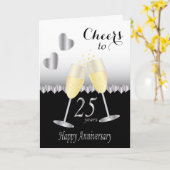 Proost ter ere van 25-jarig jubileum kaart (Gele Bloem)