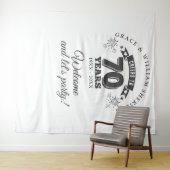 Proost ter ere van 70ste verjaardag Foto-achtergro Wandkleed (In Situ (horizontaal))