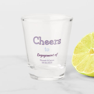 proost ter gelegenheid van de verloving van naam p shot glas