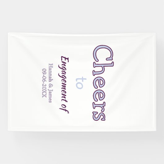 proost ter gelegenheid van de verloving van naam p spandoek (Horizontaal)