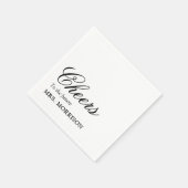 Proost toekomstige mevrouw. Bruidsfeestcocktail Servet (Hoek)