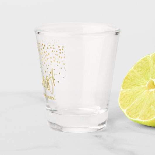 Proost tot 40 jaar! Glamoureuze goureuzen Shot Glas (Rechts)