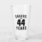 Proost tot 44 jaar! Gelukkig cadeau voor bier op B Glas (Voorkant)
