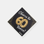 Proost tot de 60 jaar! 60e verjaardag servet (Hoek)