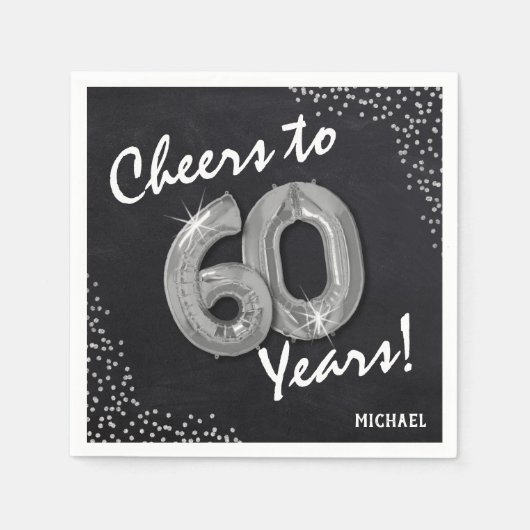 Proost tot de 60 jaar! 60e verjaardag servet (Voorkant)