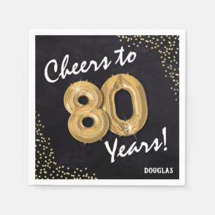 Proost tot de 80 jaar! 80e verjaardag servet