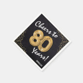 Proost tot de 80 jaar! 80e verjaardag servet (Hoek)