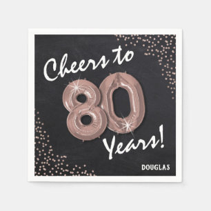 Proost tot de 80 jaar! 80e verjaardag servet