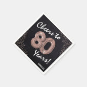 Proost tot de 80 jaar! 80e verjaardag servet (Hoek)