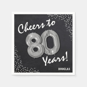 Proost tot de 80 jaar! 80e verjaardag servet