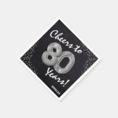 Proost tot de 80 jaar! 80e verjaardag servet (Hoek)