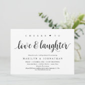 Proost tot liefde en lachen, Wed Rehearsal Party Kaart (Staand voorkant)