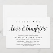 Proost tot liefde en lachen, Wed Rehearsal Party Kaart (Voorkant / Achterkant)