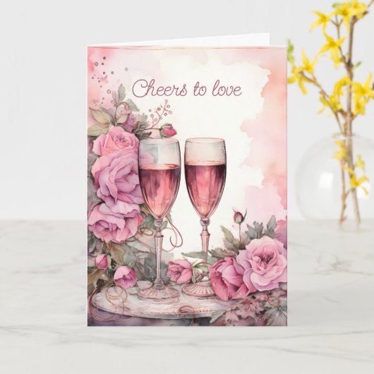 Proost tot liefde kaart (Gele Bloem)