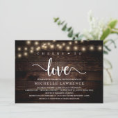 Proost tot liefde, Rustic Vrijgezellenfeest Celebr Kaart (Staand voorkant)