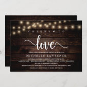 Proost tot liefde, Rustic Vrijgezellenfeest Celebr Kaart (Voorkant / Achterkant)