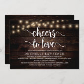 Proost tot liefde, Rustic Vrijgezellenfeest Party Kaart (Voorkant / Achterkant)