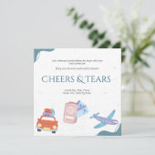 Proost & tranen Afscheidsfeestuitnodiging Kaart (Staand voorkant)