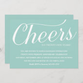 Proost! Uitnodiging voor 25-jarig huwelijksjubileu (Voorkant / Achterkant)