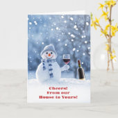 Proost van ons huis op de jouwe Schattige en humor Kaart (Gele Bloem)