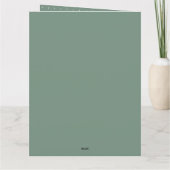 Proost voor Baby Sage Peach Gingham DANK U KAARTEN (Achterkant)