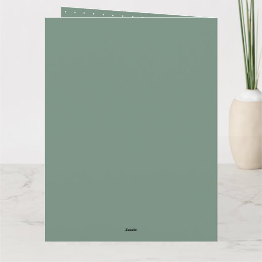 Proost voor Baby Sage Peach Gingham DANK U KAARTEN (Achterkant)