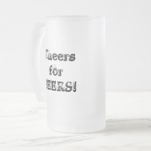 Proost voor BEERS! Matglas Bierpul (Voorkant links)