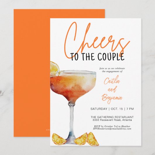 Proost voor het koppel verlovingsfeest kaart (Voorkant / Achterkant)