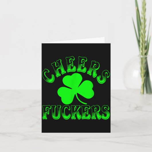 Proost Voorders Ierse St. Patrick's Dag Shamrock T Kaart (Voorkant)