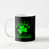 Proost Voorkant Iers St Patricks Dag Shamrock T-sh Koffiemok (Links)