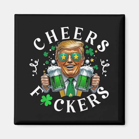 Proost Voorlopers St. Patrick's Dag Grappig Drinke Magneet (Voorkant)