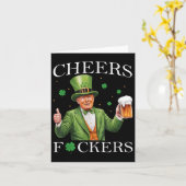 Proost Vooruit St Patricks Dag Grappig Bier Drinke Kaart (Gele Bloem)