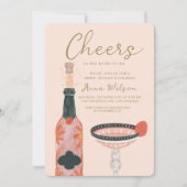 Proost Vrijgezellenfeest wijnglas roze Kaart (Voorkant)