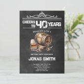 Proost Whiskey volwassenen uitnodiging voor verjaa (Staand voorkant)