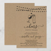 Proost Wijn & Bier Jubileumfeest - Elk jaar Kaart (Voorkant / Achterkant)