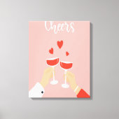proost wijn canvas afdruk (Voorkant)