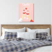 proost wijn canvas afdruk (Insitu (Slaapkamer))
