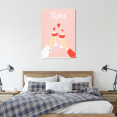 proost wijn canvas afdruk (Insitu (Slaapkamer))