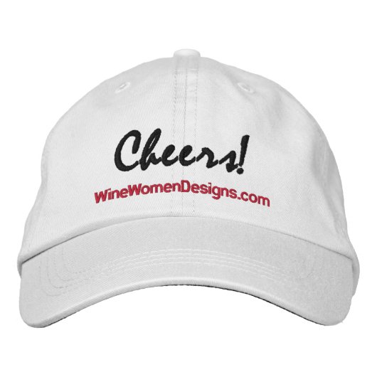 Proost! Wine Women Designs Licht Geborduurde Pet (Voorkant)