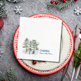 Proost Winter baby is koud buiten Servet