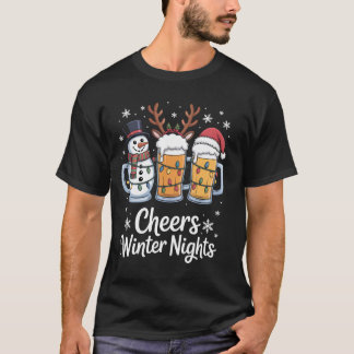 Proost Winter Nachten Bieren Sneeuwman Bierliefheb T-shirt