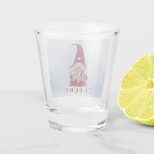 PROOST | Zwarte en rode Pset Holiday Elf Shot Glas (Achterkant)