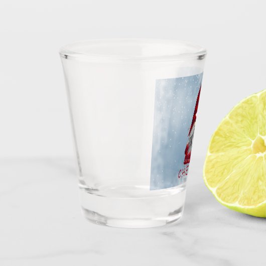 PROOST | Zwarte en rode Pset Holiday Elf Shot Glas (Links)