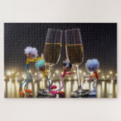 Proostende Fubby's die wat te vieren hebben. Legpuzzel (Horizontaal)