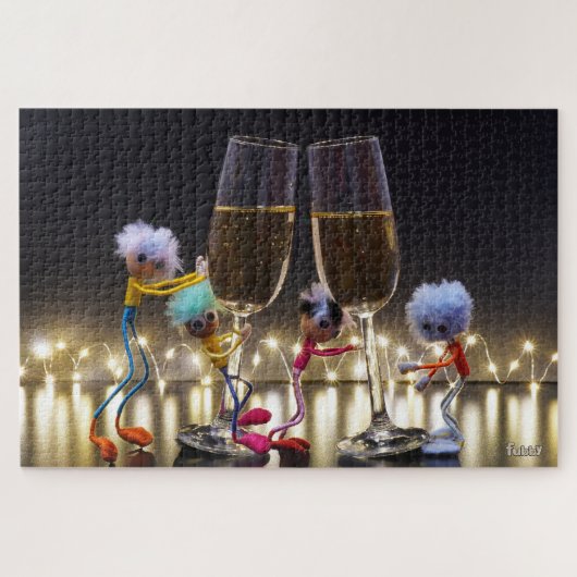 Proostende Fubby's die wat te vieren hebben. Legpuzzel (Horizontaal)