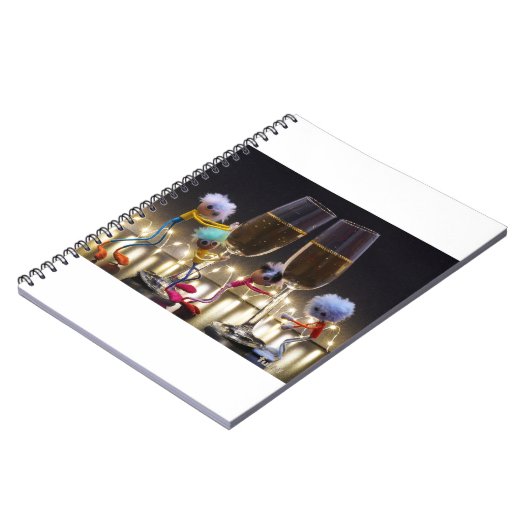 Proostende Fubby's die wat te vieren hebben. Notitieboek (Linkerzijde)