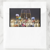 Proostende Fubby's die wat te vieren hebben. Rechthoekige Sticker (Tas)